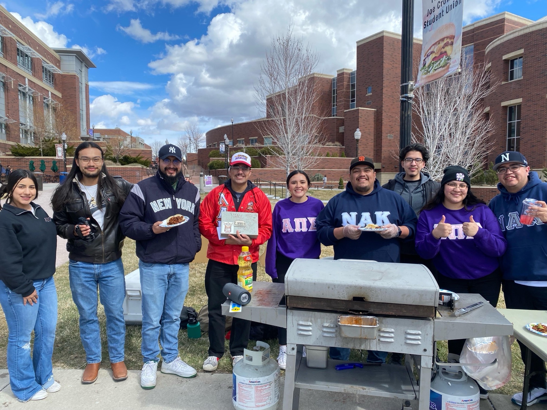 Brothers at a campus event